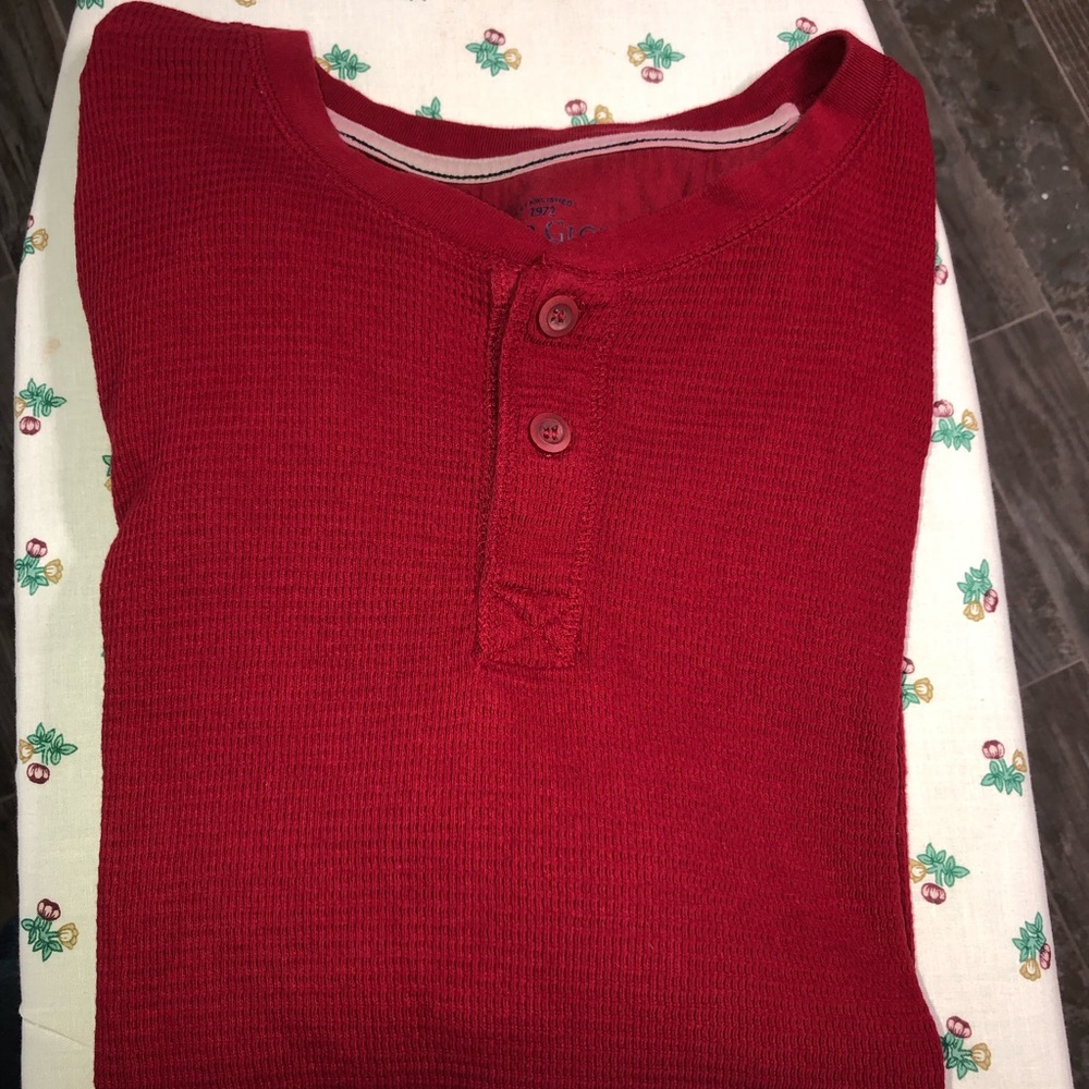 **CLOSEOUT**  Men’s Waffle Knit Long Sleeve Shirt